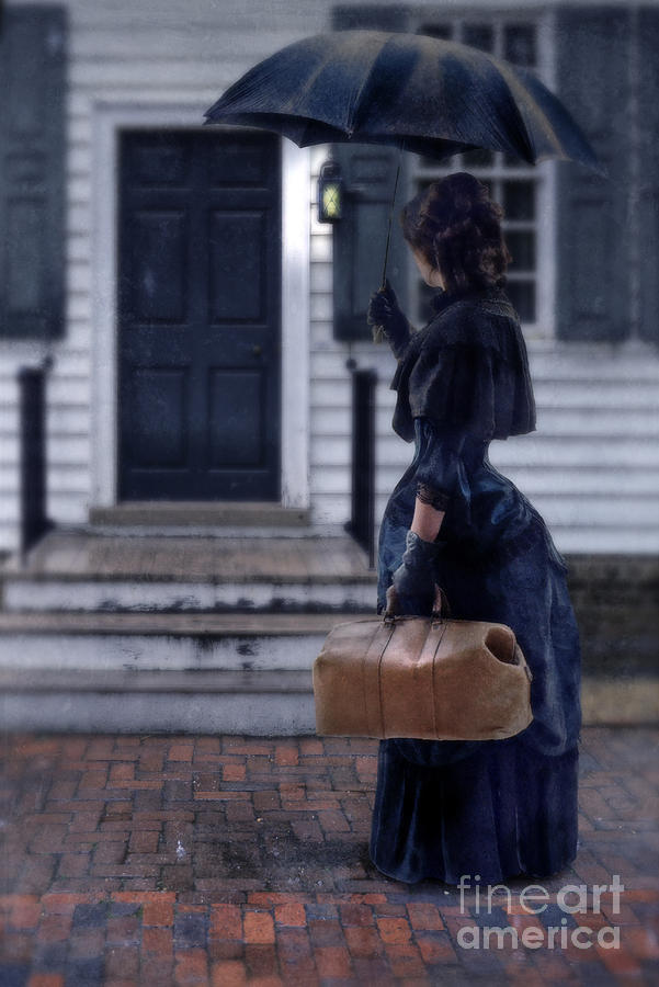 Victorian Lady In The Rain Photograph By Jill Battaglia Fine Art America