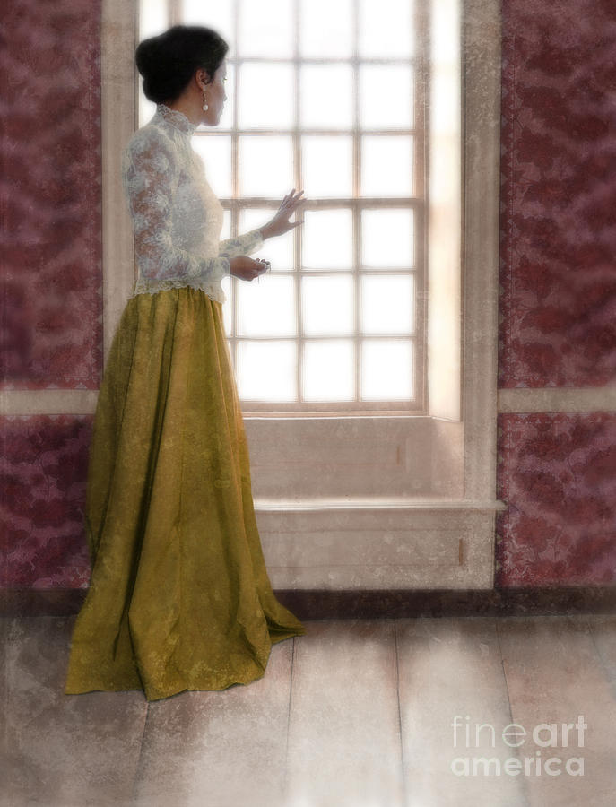 Victorian Lady Looking Out The Window Photograph By Jill Battaglia