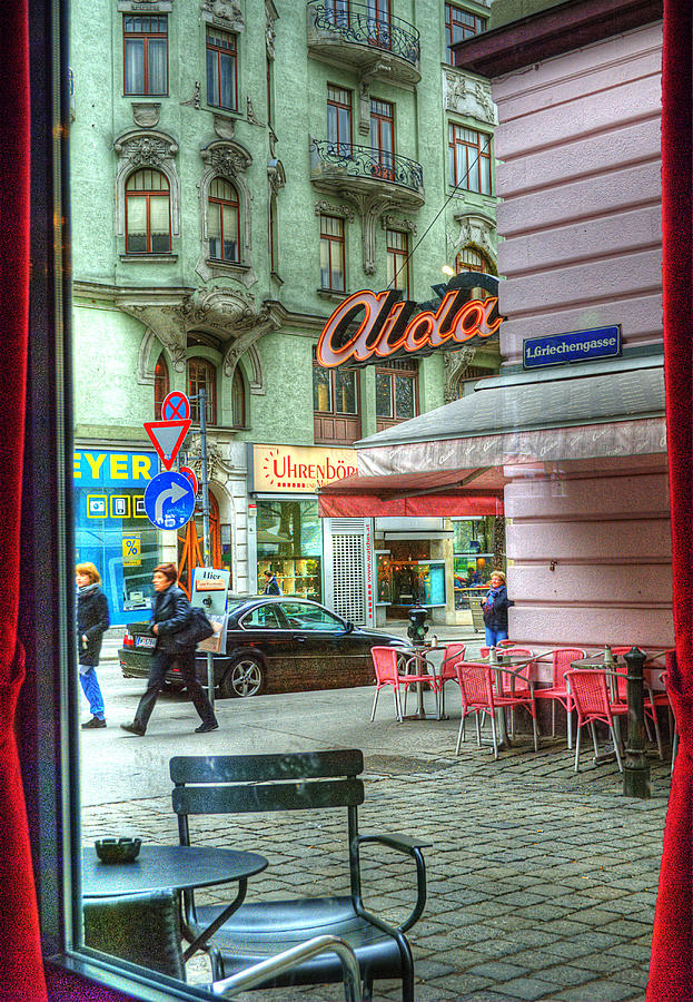 VIENNA View from Coffee Shop Window Photograph by Juli Scalzi