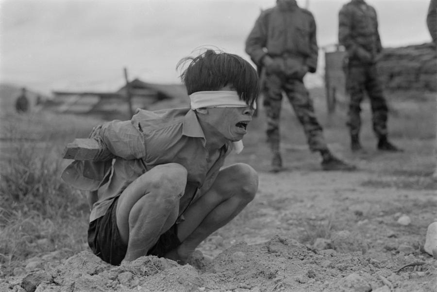 Viet Cong Prisoner Of War. A Terrified Photograph by Everett