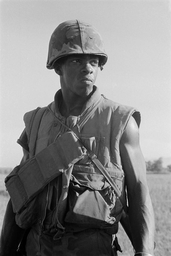 Vietnam War. African American Marine Photograph by Everett