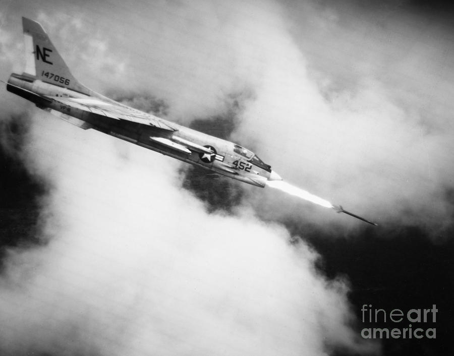 Vietnam War: Crusader Jet Photograph by Granger