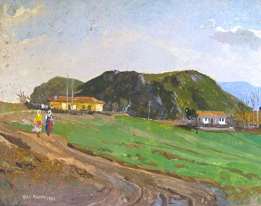 View from Belesh Elbasan Painting by Ylli Haruni