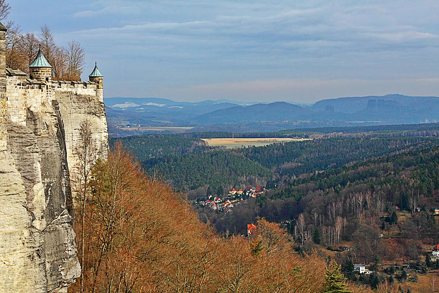 Castle Photograph - View from Koenigstein Fortress Germany by Alexandra Till