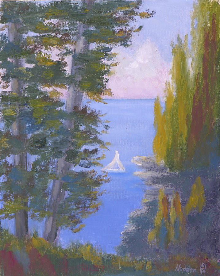 View From The Bluff Painting By Robert P Hedden Fine Art America