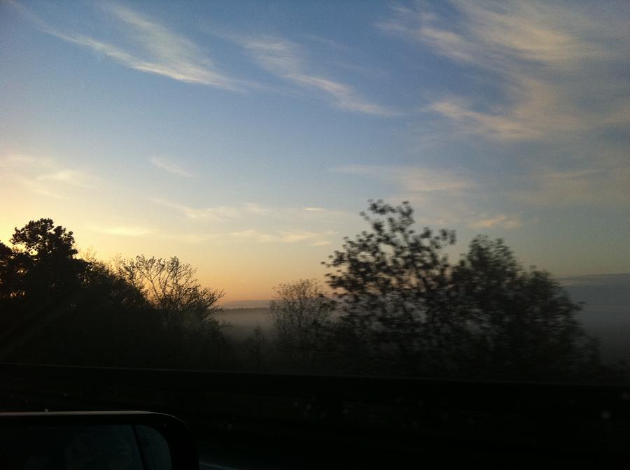 View From The Passenger Car Window Photograph by Rebecca Hale Fine