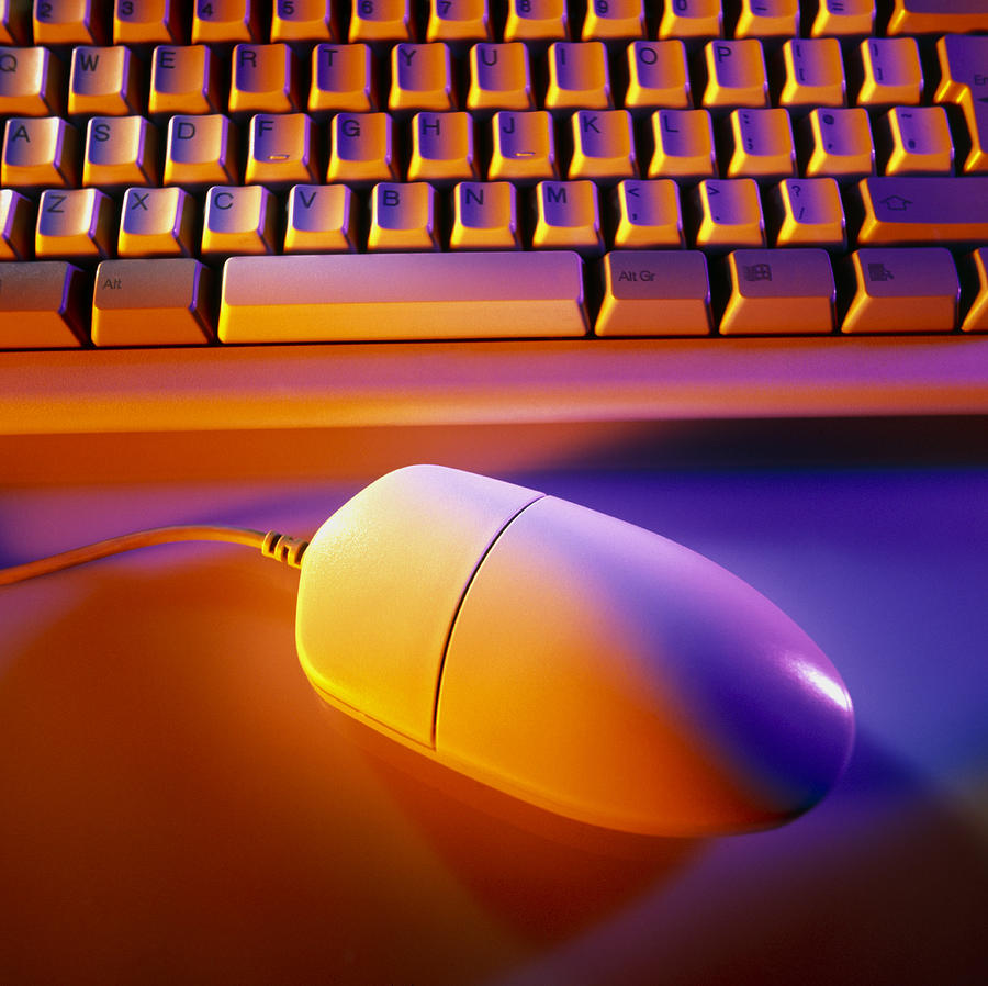 View Of A Computer Mouse And Keyboard Photograph by Tek Image Fine