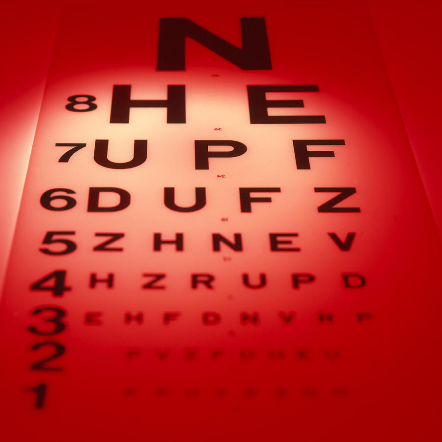 View Of A Snellen Eye Test Chart Photograph by Tek Image - Fine Art America