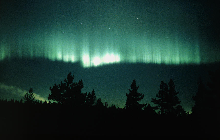 Earth Science Photograph - View Of An Aurora Borealis Display by Pekka Parviainen