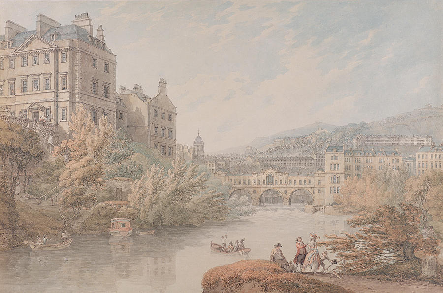 Thomas Hearne Painting - View of Bath from Spring Gardens  by Thomas Hearne