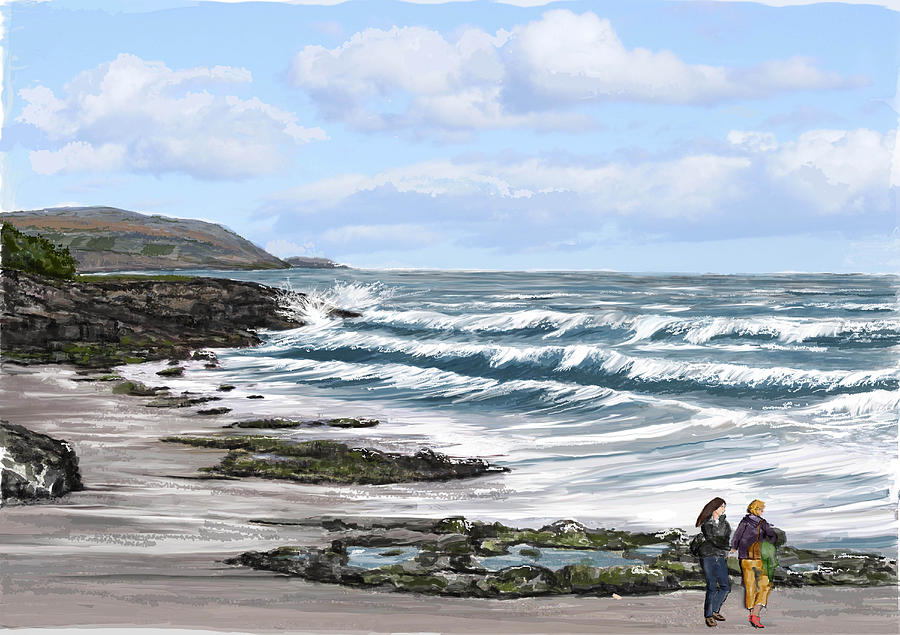 View of Bray Head Painting by David O Reilly - Pixels