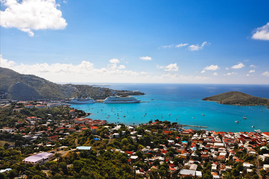 View Of Charlotte Amalie St Thomas Us Virgin Islands by George Oze