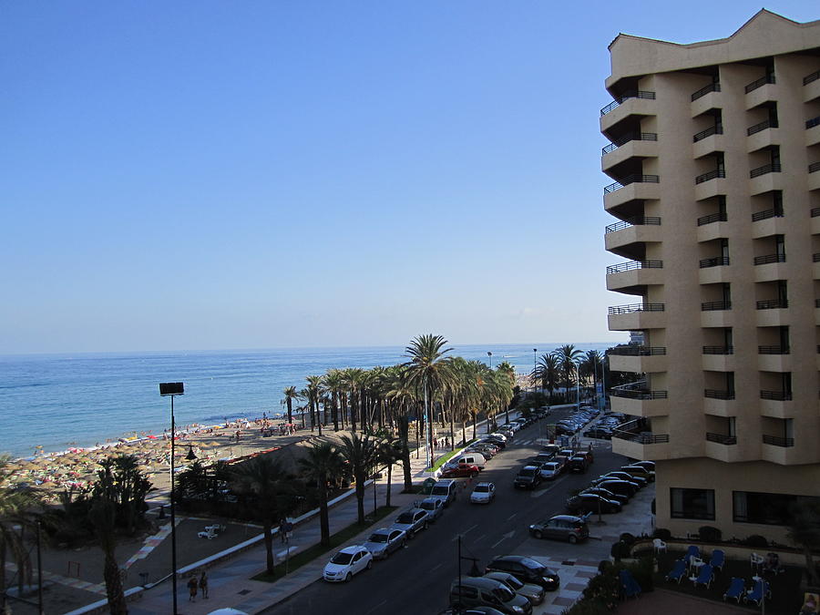 View of Costa Del Sol Beach Spain Photograph by John Shiron