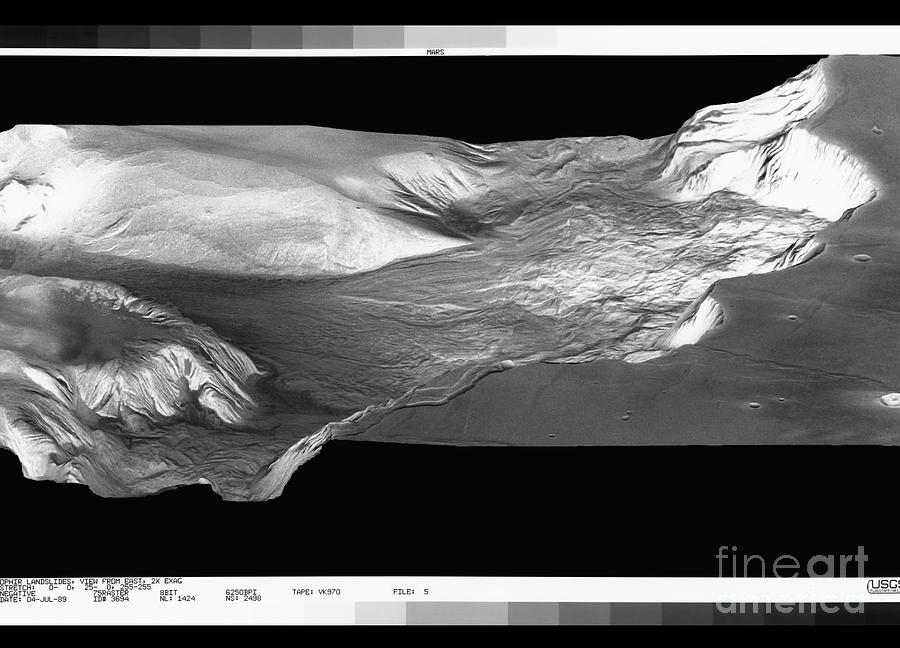 View Of Landslides In The Valles Photograph by U.S. Geological Survey