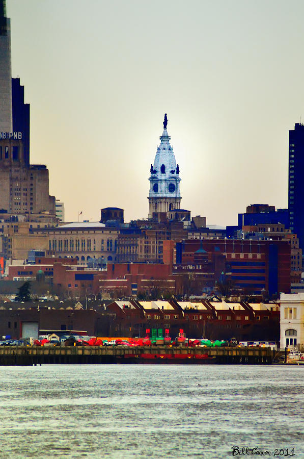 Philadelphia Photograph - View of Philadelphia City Hall from Camden by Bill Cannon
