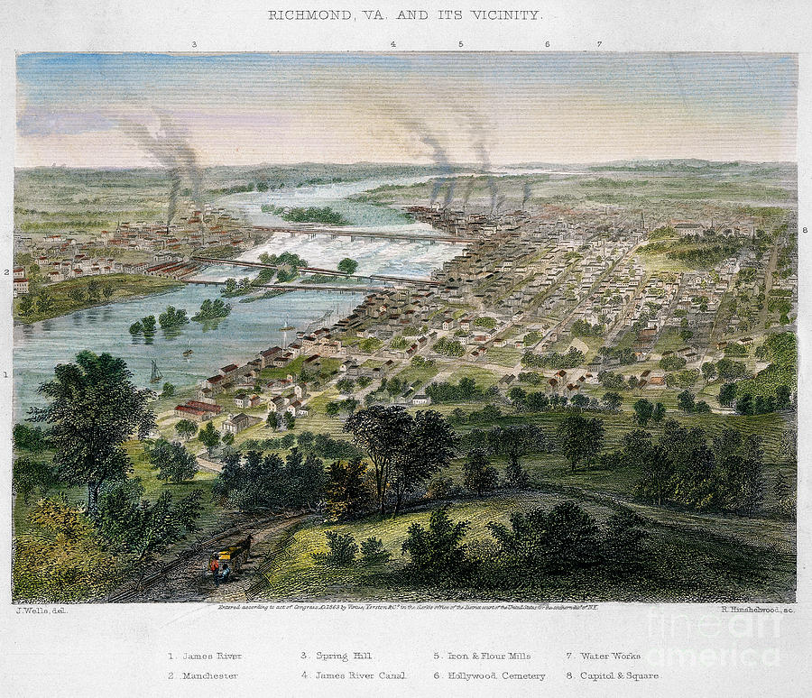 View Of Richmond, 1863 Photograph by Granger
