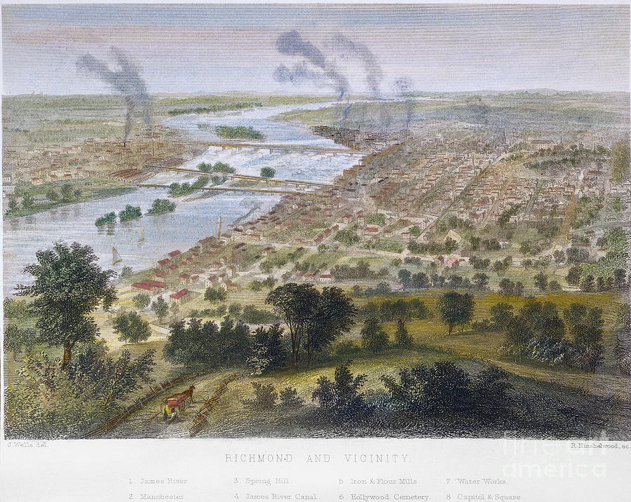 VIEW OF RICHMOND, c1860 Photograph by Granger