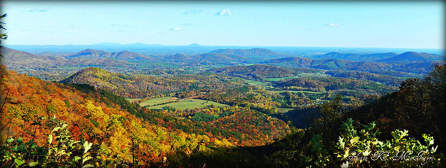 Mountain Photograph - View of the Beautiful Blue Ridge Mountains during Autumn by Sheila Kay McIntyre