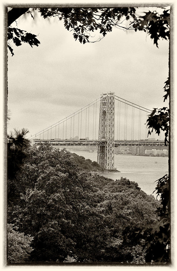 View of the GW Bridge Photograph by Roni Chastain