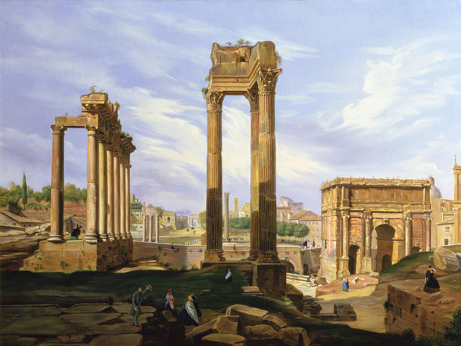 View of the Roman Forum Photograph by Jodocus Sebasiaen Adeele