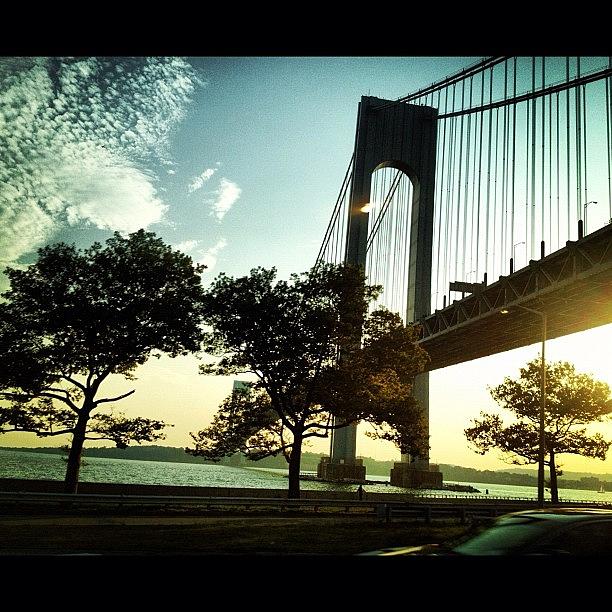 Newyork Photograph - View Of The Verrazano From A Van by Susan Gross