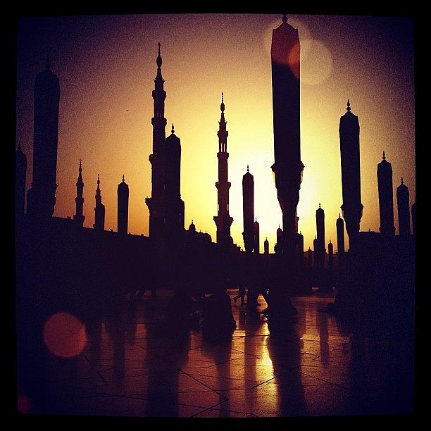 Sunset Photograph - #view #sun #sunset #mosque #islam by Najla Abdullah