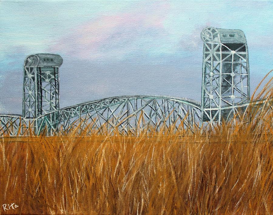 View to a Bridge Painting by Rita Tortorelli