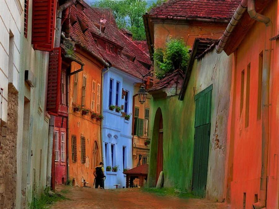 City Painting - Village Viuw by Miu Dan Popa