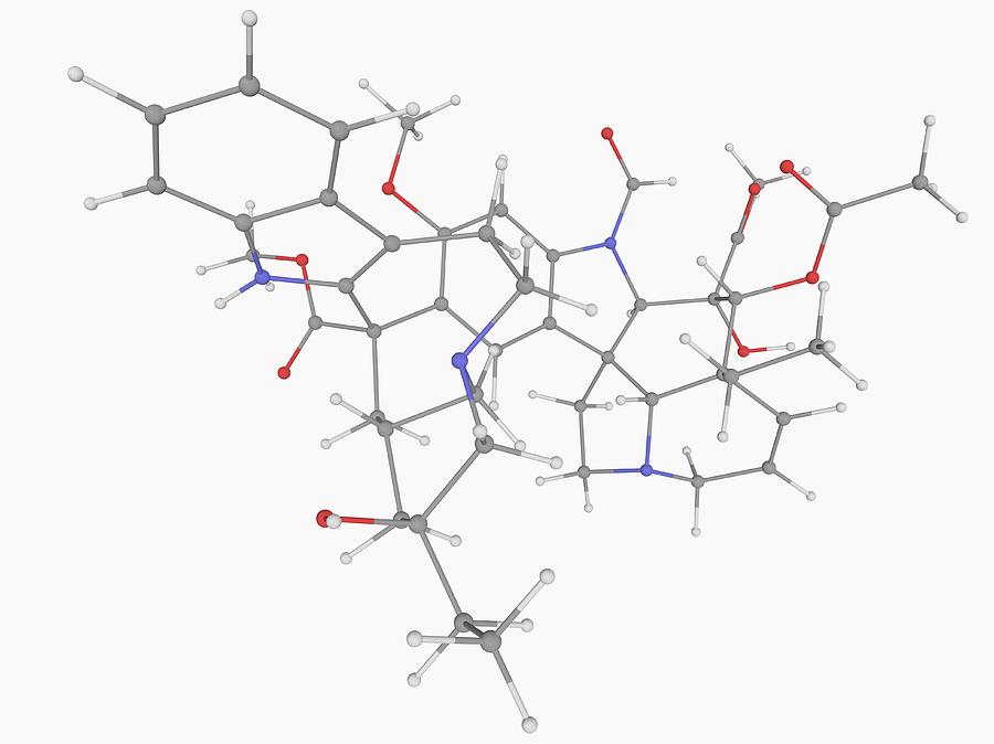 Vincristine Drug Molecule Digital Art by Laguna Design