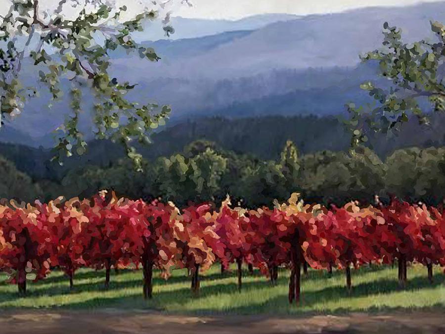 Vineyard With a View Mixed Media by Rob Hemphill
