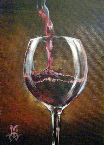 Wine Painting - Vino 2 by Marco Aguilar