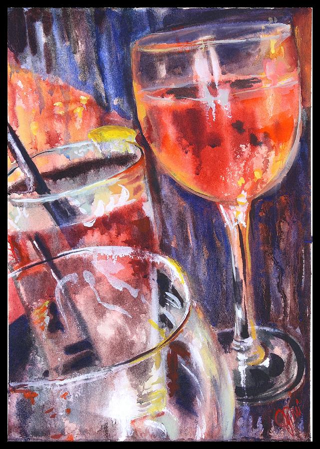 Wine Painting - Vino  by Jami Childers