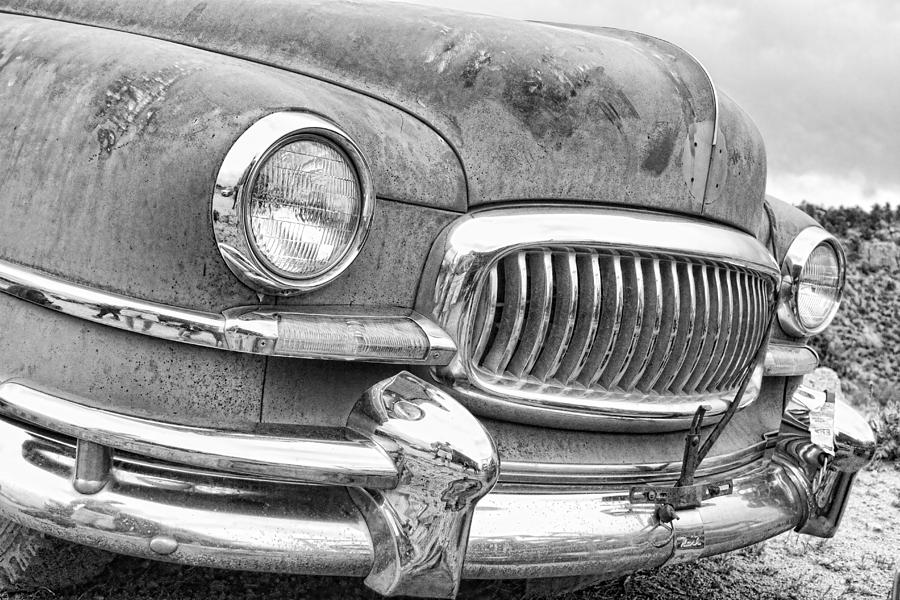 Vintage 1951 Nash Ambassador Front End 2 BW Photograph by James BO Insogna