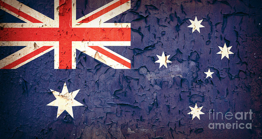 Vintage Australian Flag Photograph by Jane Rix