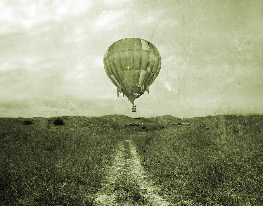 Vintage Photograph - Vintage Ballooning by Betsy Knapp