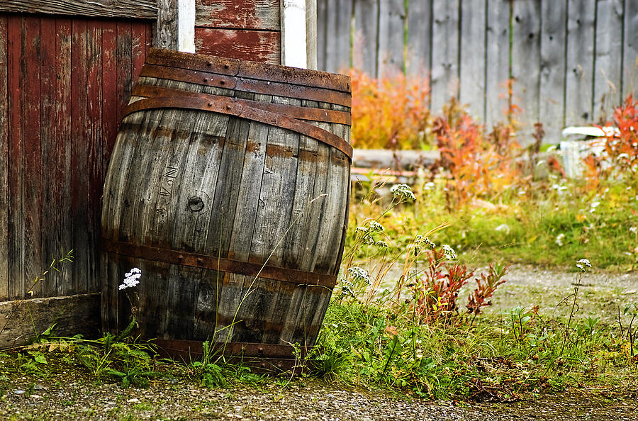 Fall Photograph - Vintage Barrel by Wayne Stadler