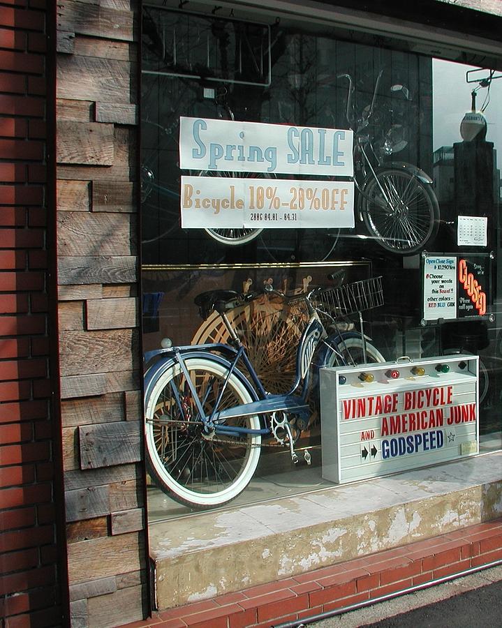 Vintage Bicycle and American Junk  Photograph by Anna Ruzsan