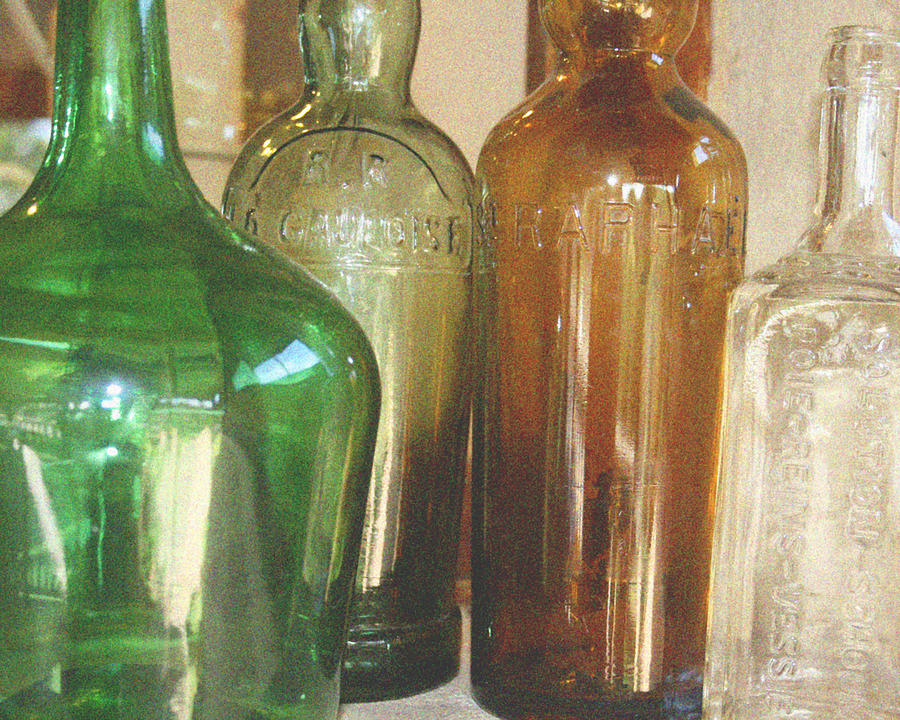 Bottle Photograph - Vintage bottles by Georgia Clare