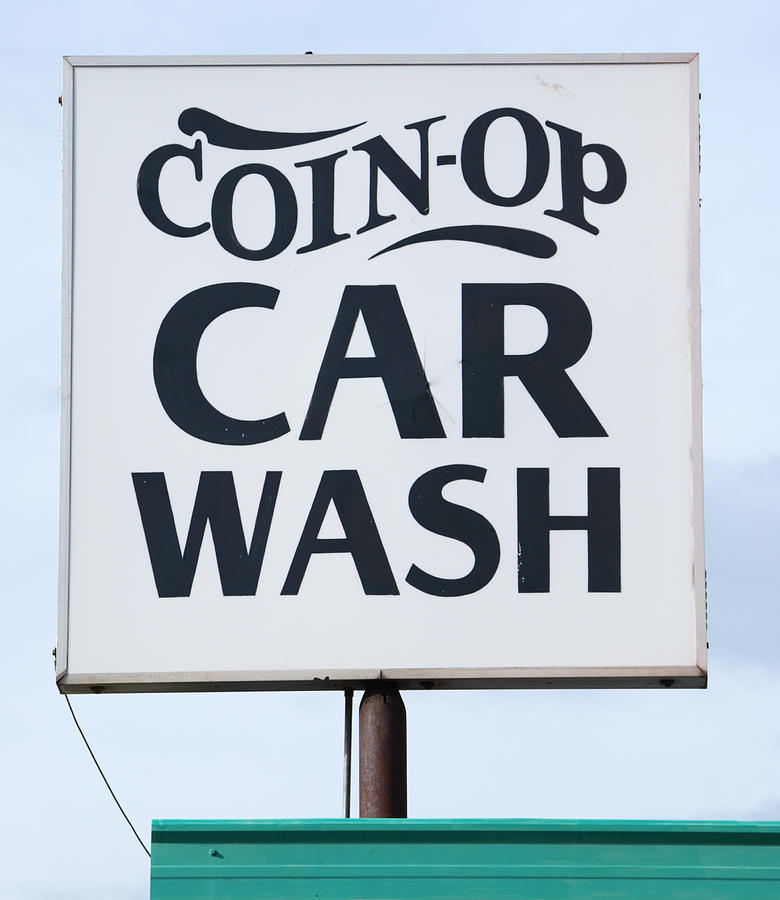 Vintage Car Wash Sign Photograph by Loree Johnson