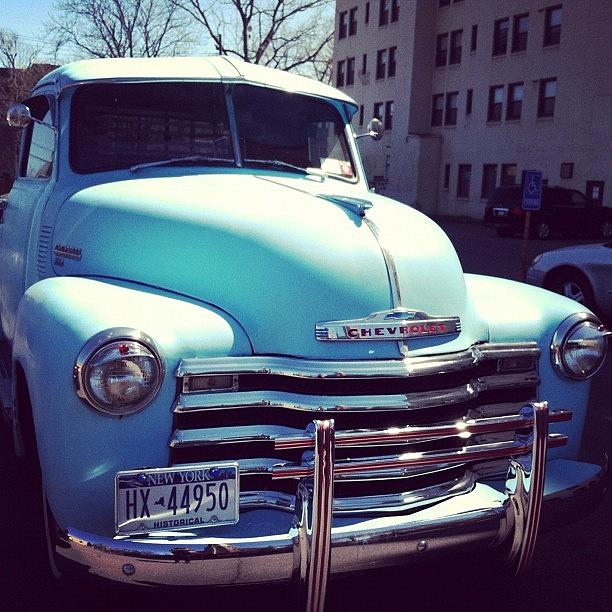 Vintage Photograph - #vintage #chevy #car #turquoise by Jenna Luehrsen