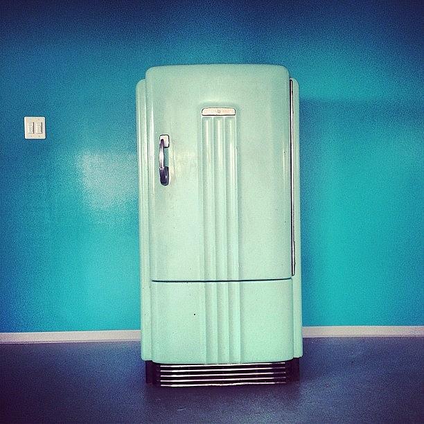 Vintage Photograph - #vintage #ge #generalelectric #fridge by Sarah Sugarman