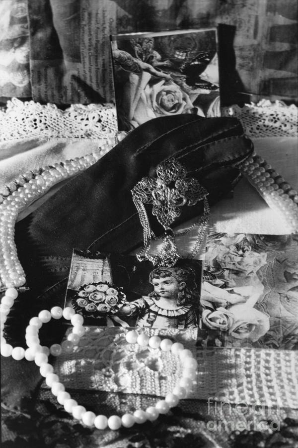 Vintage Glove With Jewelry Photograph by Christine Perry