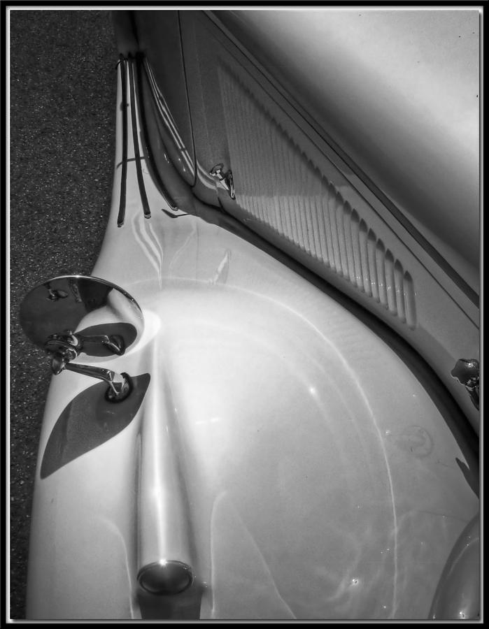 Vintage Jag Details in BW Photograph by Chris Anderson