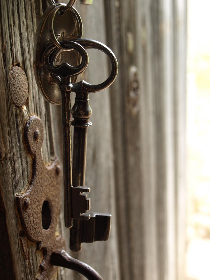 Vintage Keys Wood Print