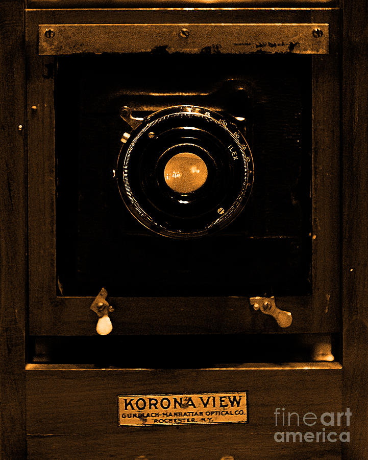 Vintage Korona View Camera . sepia . 7D13356 Photograph by Wingsdomain Art and Photography