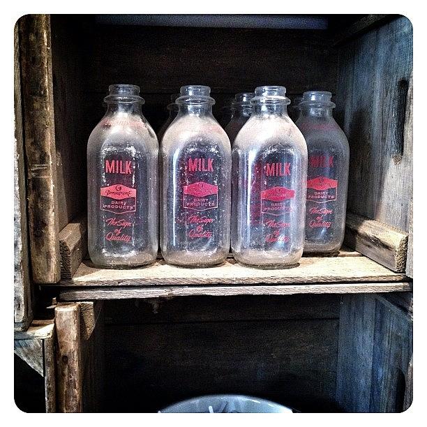 Bottle Photograph - Vintage Milk Bottles by Natasha Marco