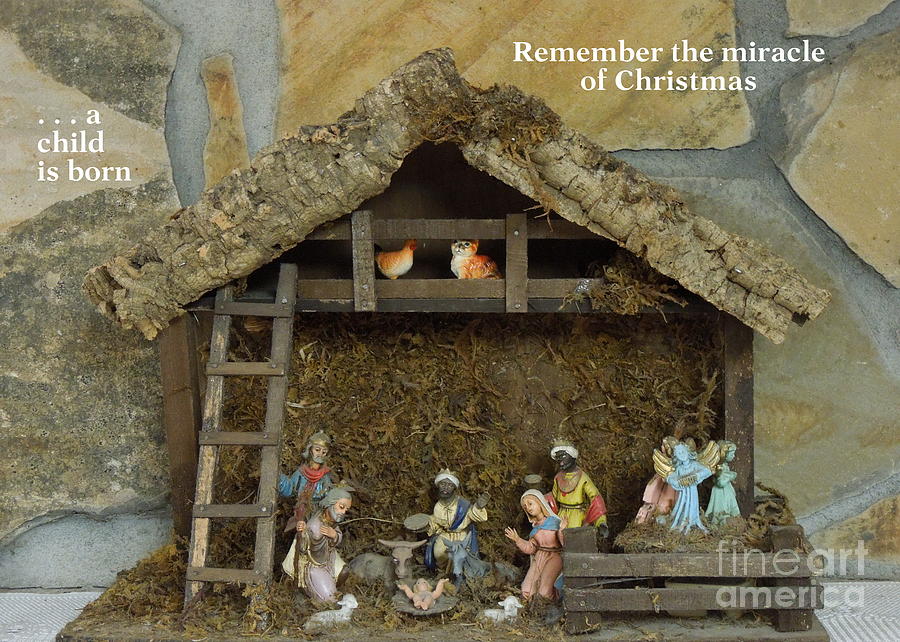 Vintage Nativity Photograph by Renee Trenholm