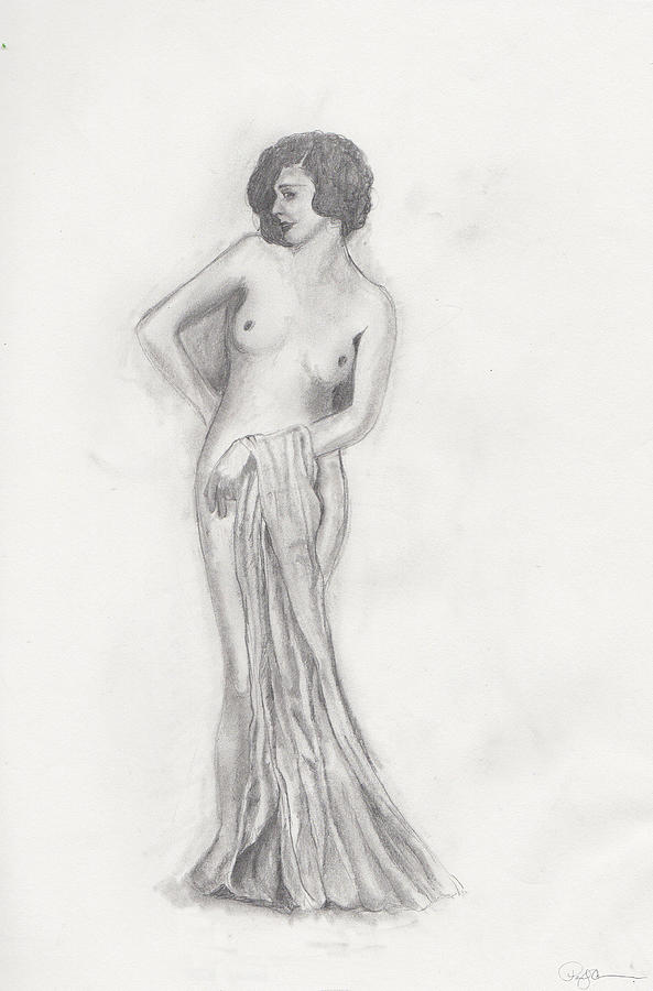 Vintage Nude Painting by Pamela  Corwin