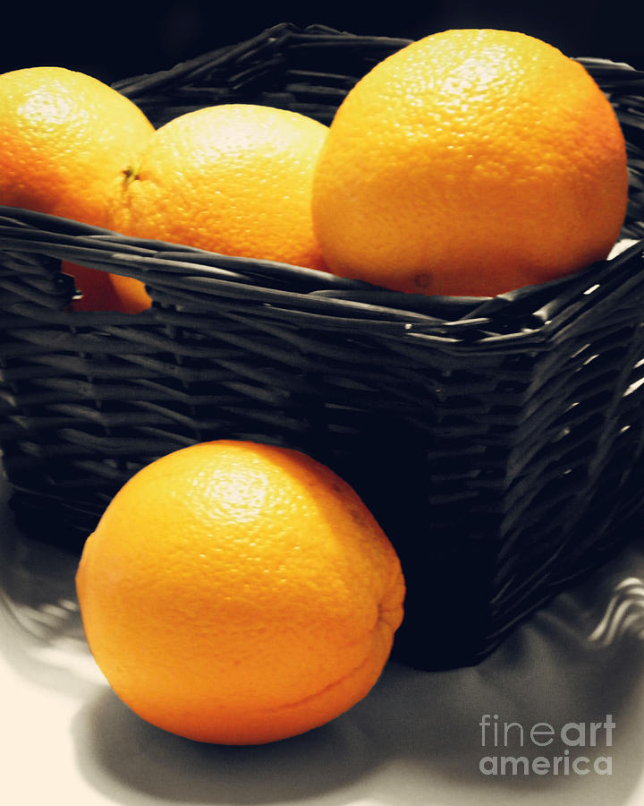 Black And White Photograph - Vintage Orange by Emily Kelley