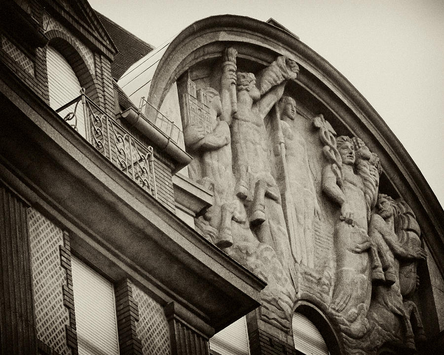 Vintage Paris Building Facade Photograph by Tony Grider